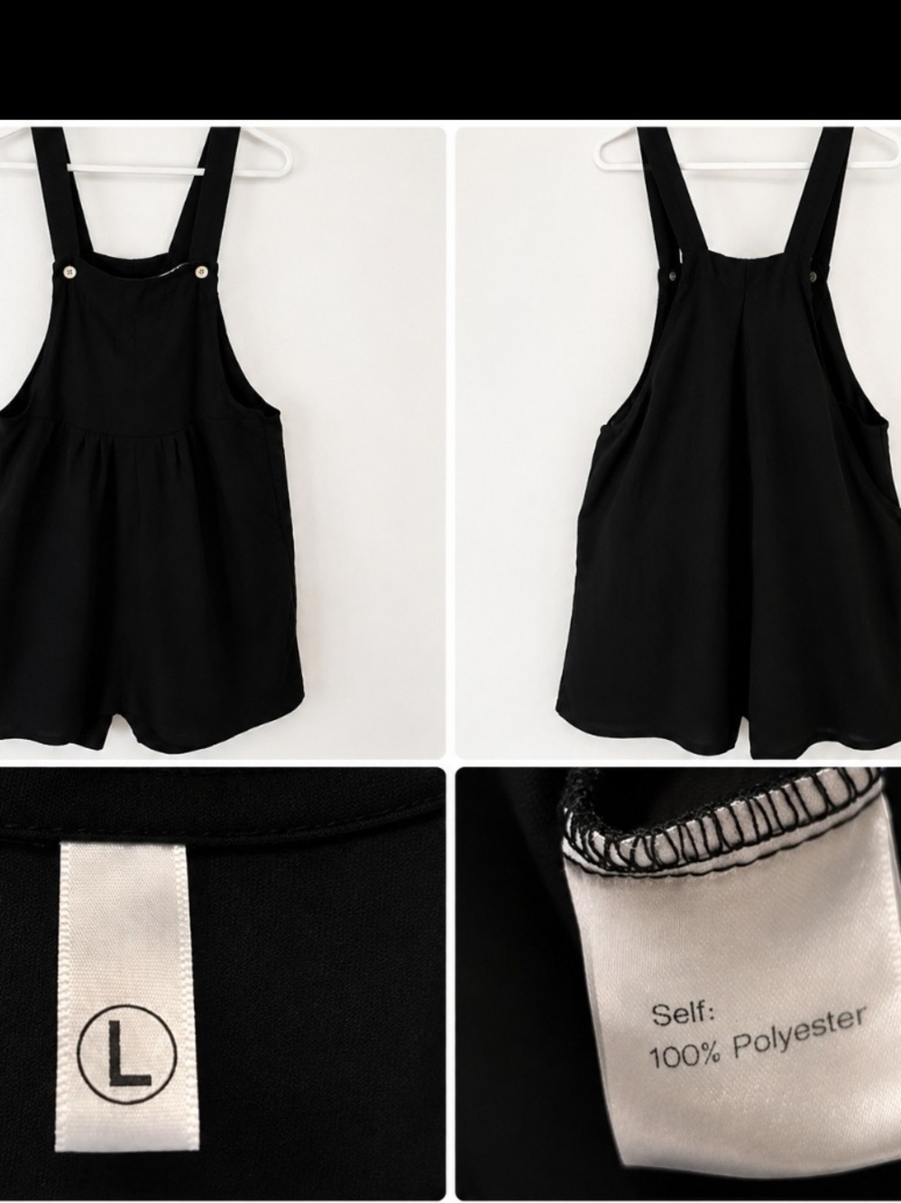 Women’s Overall Romper Shorts Size Large
